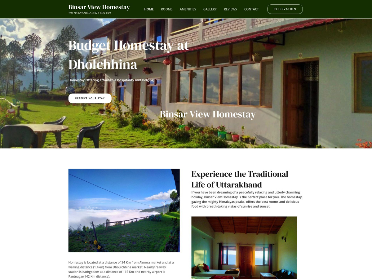 Homestay Website Developer in India-WordPress Expert