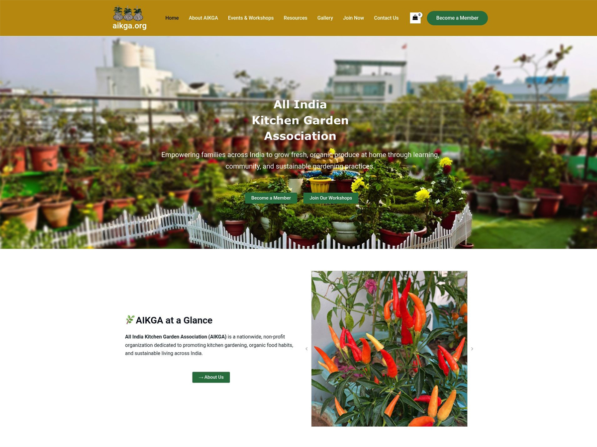 Aikga Website Screenshot